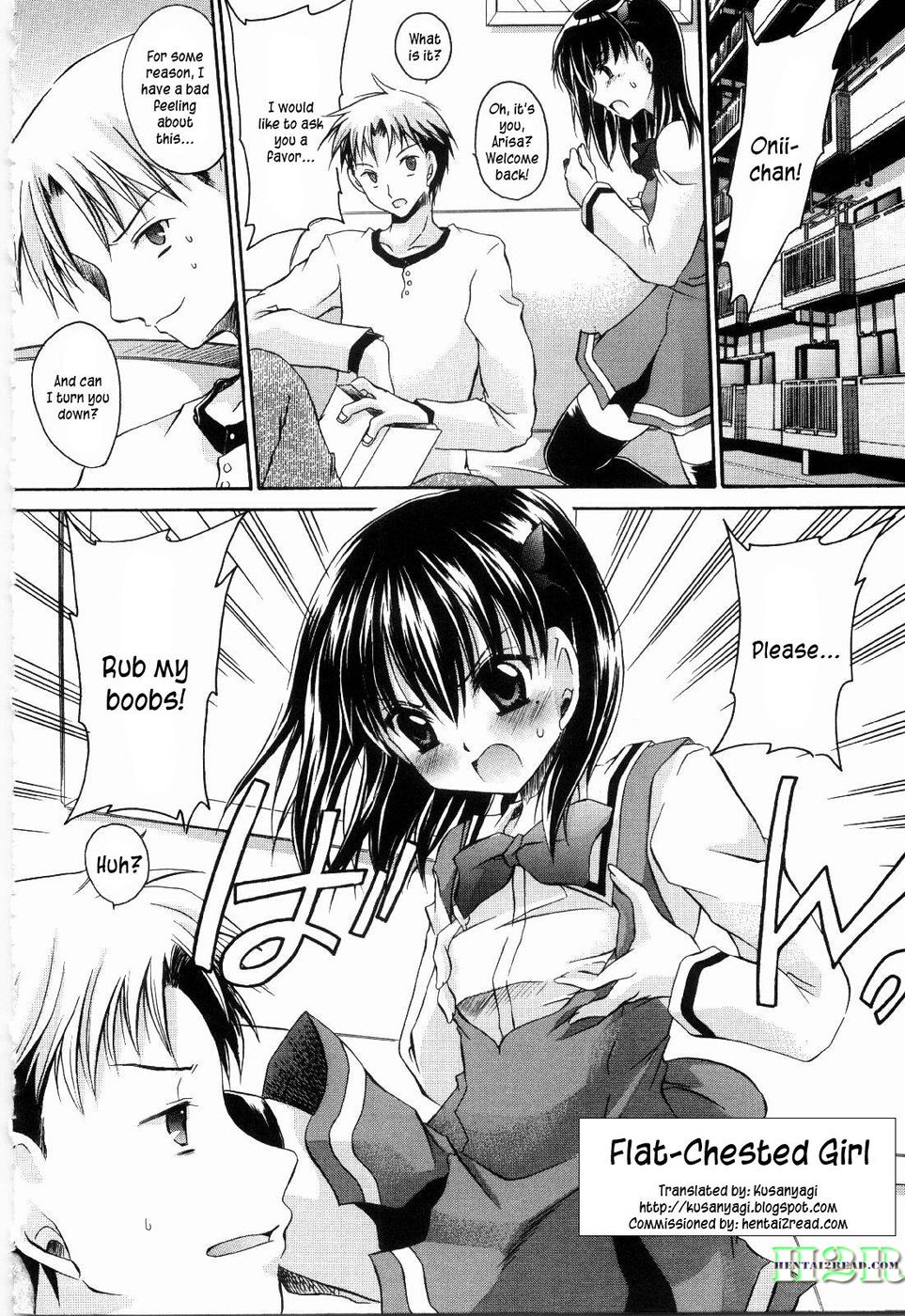 Anime flat chest porn
